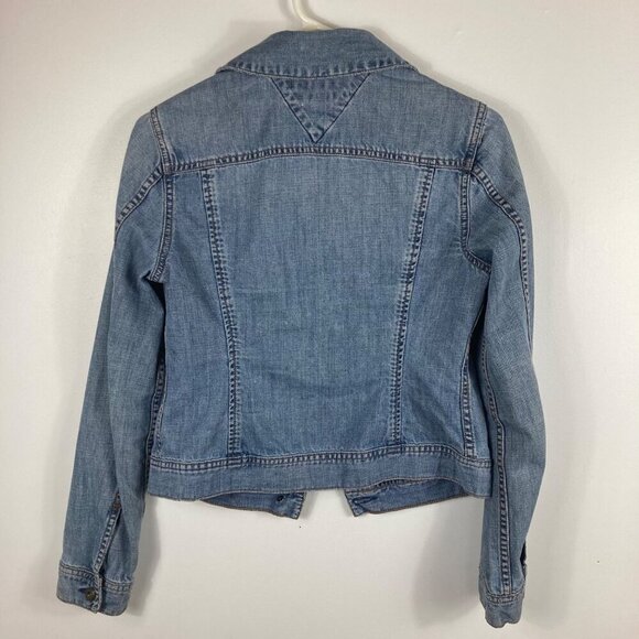 Womens Tommy Hilfiger Floral Detail‎ Jean Jacket XS - Picture 2 of 9